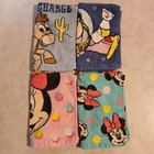 Set Of 4 Toddler Pullover Bibs Disney Minnie Buzz Woody 100  Cotton Used