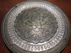 Vintage Middle Eastern Persian Islamic Brass  Table Top Tray 10  
