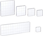 6 Pieces Acrylic Stamp Block Clear Stamping Tools Set With Grid Lines For Scr   