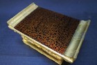 Japanese Antique Buddhist Altar Sutra Desk Wooden Gold Leaf 13    23    10 3 Cm Jp