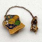 Vintage Masonic Pin 10k Gold Past Oracle Attached Gavel