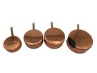 Vintage Heavy Copper   Brass Measuring Patina Cups W  Spouts Set Of 4  1 4-1cup 