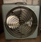Atlas Aire Vintage Box Fan Gray Metal 3-speed Carry Handle Corded Electric