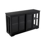 Modern Dining Room Buffet Sideboard Server Cabinet With Glass Door Furniture