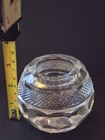 Vintage Victorian Thomas Webb Cut Crystal Globe Match Striker Holder Heavy Glass