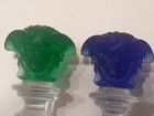 Versace  Rosenthal 2 Bottle Stopper Blue   Green 5 25  New