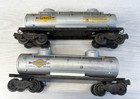 Lot Of 2 Lionel Train Post War Sunco Double Dome Tank Cars