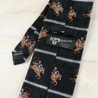 Black Western Rodeo Roping Cowboys Frontier Mens Silk Neck Tie New 