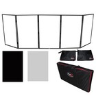Prox Black Aluminum 5-panel Dj Scrim Facade Frontboard W  Travel Case   Chair   