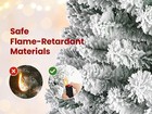 4 5   9ft Flocked Pencil Pre   lit Artificial Christmas Tree Warm White Led Lights