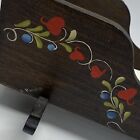 Vtg Baby Doll Rocking Cradle Bassinet Primitive Hand Painted Handmade Signed