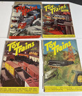Vintage 1954 Toy Trains Magazine Lot Of 9 W  Rare Uncut 3d Layout Paper Models