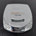 Sony Discman D-e251 Silver Portable Cd Player Mega Bass W  Headphones Tested