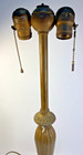 Antique Art Nouveau Lamp Cast Iron Base 2 Bulb Metal 22   Tall For Repairs Parts