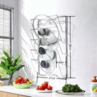 Pot Lid Organizer Rack 5-tier Pot Lids Holder For Cabinet Door wall Wall Mounted