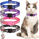 Cat Collar With Bell 4 Pack - Breakaway Glow In The Dark Adjustable
