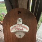 Royal Crown Cola Rc Wooden Soda Sign Wall-mount Bottle Opener Backboard