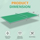 8ft Green Mid-size Foldable Table Tennis Conversion Top Ping Pong Table Indoor