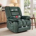 Canmov Recliner Chair W  Vibration Massage   Heat  Manual Single Reclining Sofa