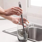 Silicone Milk Bottle Brush Cup Scrubber Glass Cleaner Long Handle Drink Bottle C