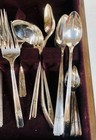 Prestige Silver Plated Antique Silverware Set For 10 With Case  Carving M  Serve