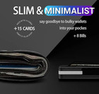 Men s Tactical Edc Wallet Black Aluminum Money Clip Airtag Holder Rfid Blocking