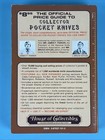 The Official Price Guide To Collector Pocket Knives  Second Edition 