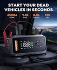 Car Jump Starter With Air Compressor 150psi  4500a Battery Jumper Starter