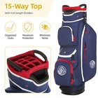 Sturdum Golf Cart Bag 15-way Top Full Dividers Putter Well Rain Cover