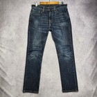 Levis 511 Mens Slim Fit Dark Wash Jeans 32x30 Handsome Fading Denim Zipper Fly