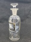 Antique Whitall Tatum   Co  Glass Apothecary Bottle Pharmacy Sunken Label Vtg