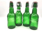 Grolsch Florida Green Beer Bottles Vintage Porcelain Swing Hinged Lid Lot Of 4