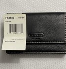 Vintage Coach Multi-gusset Business   Credit Card Holder Case Black Leather Nwt