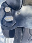 Used 10   Black  Leather  nylon Youth   Pony Western Saddle W suede Seat