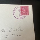 Odd  Purple Receiving Mark Used As Stamp Cancel On 2ct Prexie Coil  1954 Vf