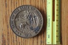 Indiana State Bicentennial Medallic Art Co Ny Bronze Paperweight Award Vintage