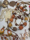 Vintage Boho Ethnic Tribal Funky Costume Jewelry Lot Mixed Material Hippie Gift