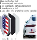 Usa Poland American Polish Flag Car Chrome Emblem Decal Sticker W adhesive    