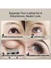 Black Eyelash Separator Comb With Metal Teeth For Clump Free Lashes