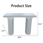 New Mirrored Console Table Wide Bling Silver Entryway Desk Rectangle Sofa Table