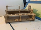 Mezzo Wooden Brush Storage Organizer Rack  Tabletop Painting Supplies Holder