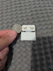 New 10k Solid Yellow Gold Bow Stud Earrings Ribbon Screw Back Posts  300