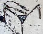 Western Genuine Leather Headstall And Breast Collar Set For Horse D  cor Mousm