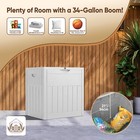 Ehhly 33 Gallon Deck Box  Small Outdoor Storage Box Waterproof  Lockable Secure