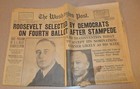July 2  1932 The Washington Post Newspaper Roosevelt Selected By Democrats