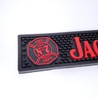Jack Daniels Whiskey Advertising Old No 7 Fire Dept Rubber Bar Mat 20 75   x 3 5 