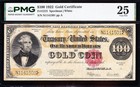 Very Nice  rare  Bold   Crisp Vf 1922  100 Gold Certificate  Pmg 25  N1141501
