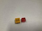 Vintage Butterscotch And Red  2  Catalin bakelite Backgammon Doubling Dice