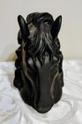 6  Black Horse Head Figurine Statue