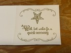 Vtg  get Well Soon  Greeting Card By Oes Order Of The Eastern Star Nos Unfolded
